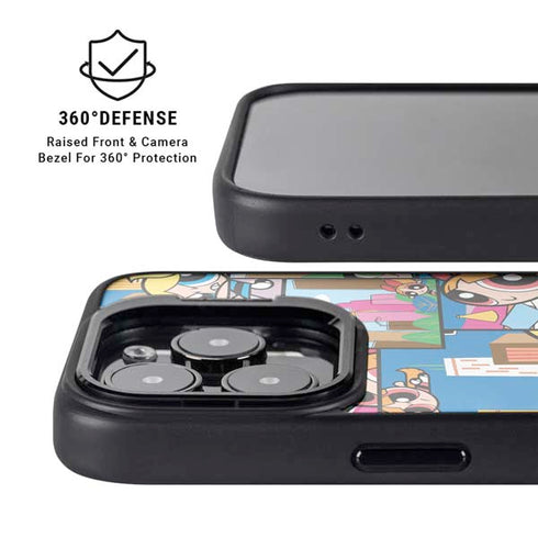 Cartoon Network Powerpuff Girls Patches iPhone 14 Pro Kickstand Case